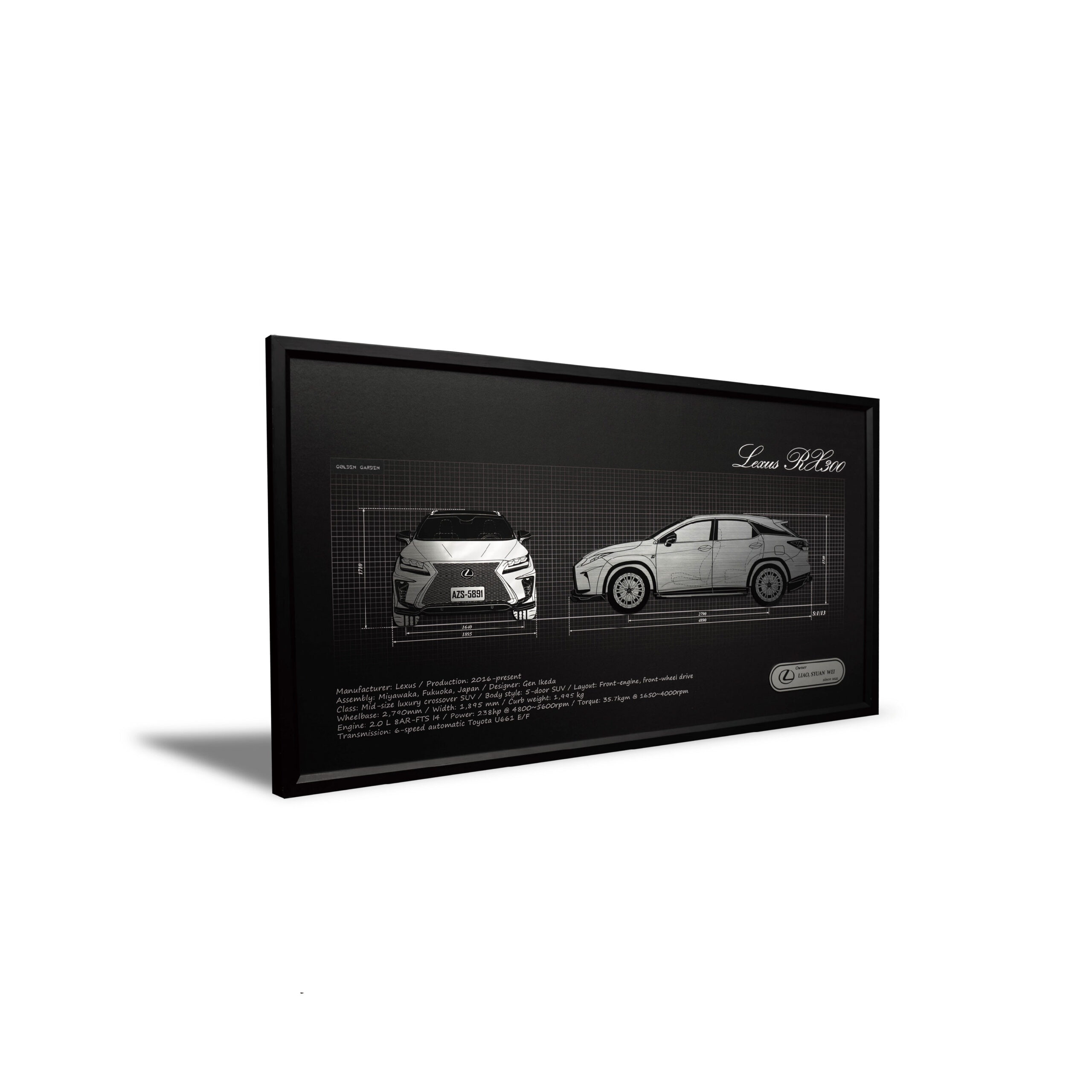 Memory-Preserving Automotive Art Front & Side View Edition