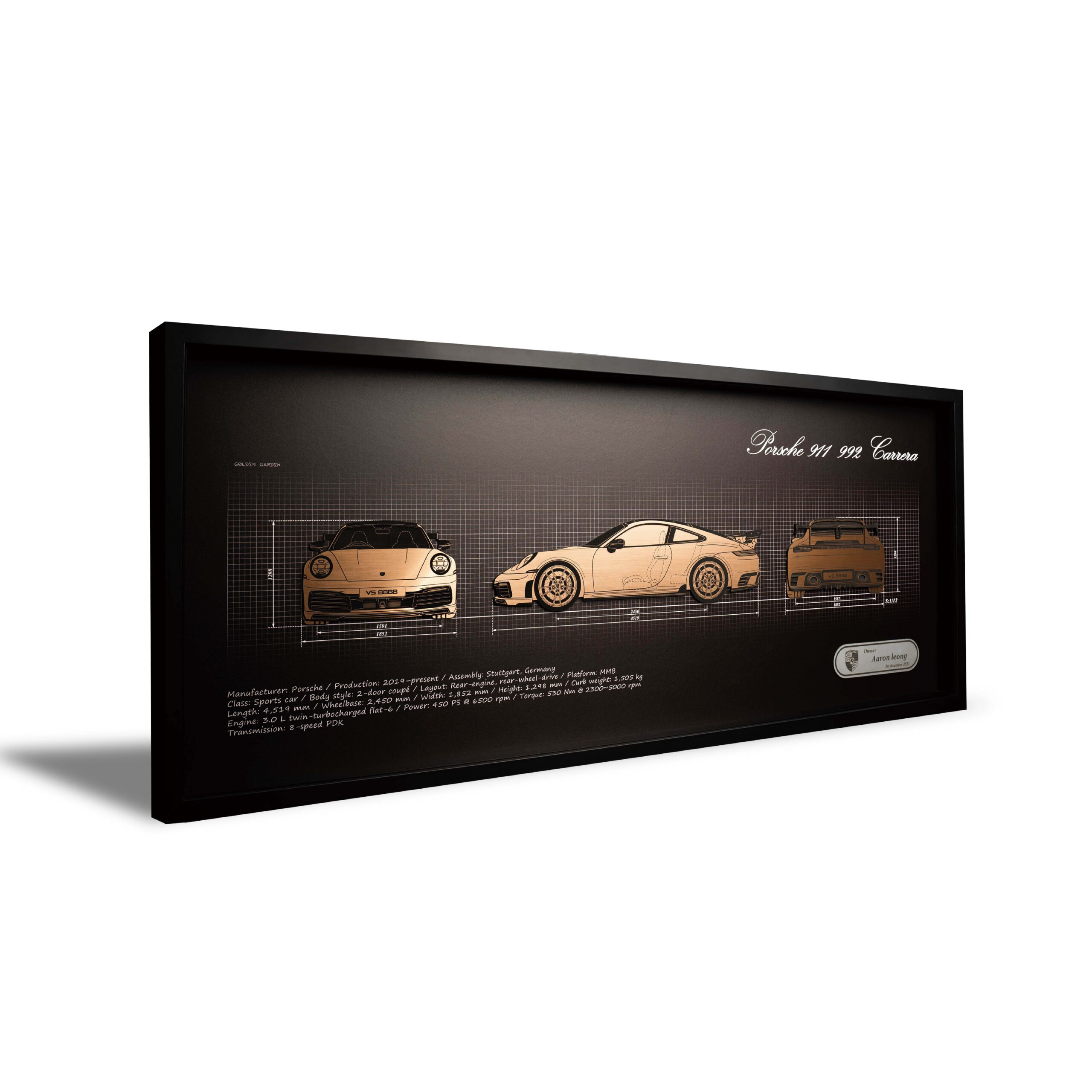 Memory-Preserving Automotive Art Front & Side & Rear View Edition