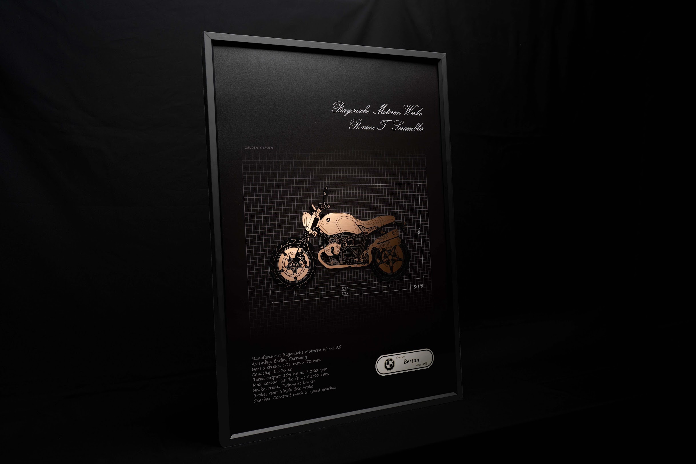 Memory-Preserving Motorcycle Art  Side View Edition